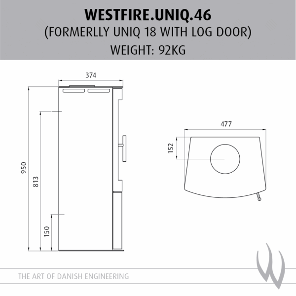 Westfire Uniq 46 SE Woodburning Stove - Image 2