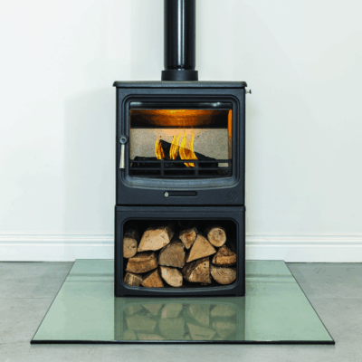 F2 Fires Vue Landscape with Logstore Multifuel Stove