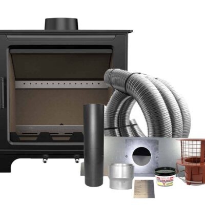 Bennie 5 Wide Multifuel Stove With Schiedel Fitting Kit