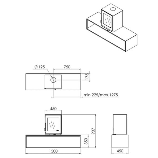 Dik Geurts Modivar 5 Freestanding Woodburning Stove - Image 9