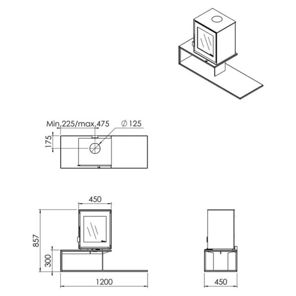 Dik Geurts Modivar 5 Freestanding Woodburning Stove - Image 10