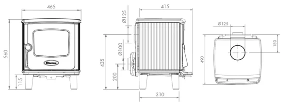 Dovre Sense 103 Woodburning Stove - Image 4