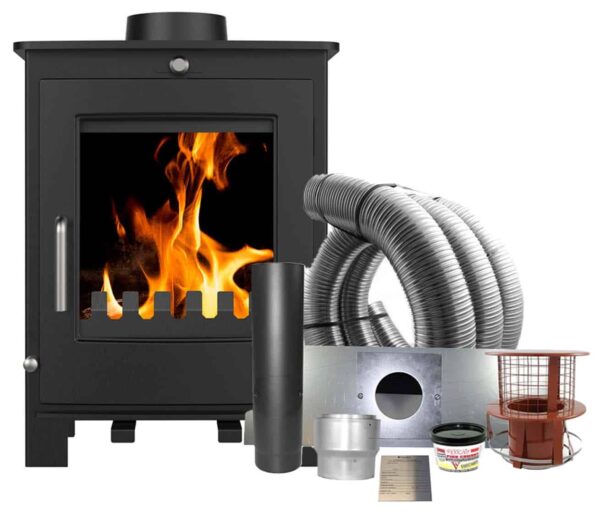Woody 5 Multifuel Stove With Schiedel Fitting Kit