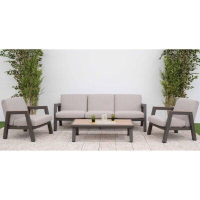 Nova Hunter 3 Seater Sofa Set With Rectangular Coffee Table