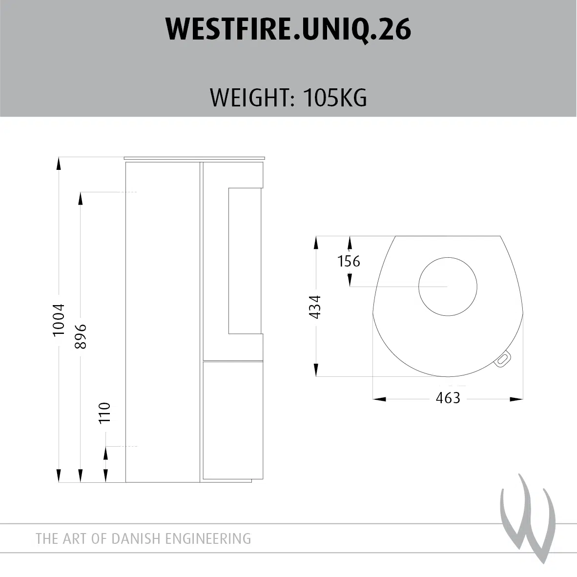 Westfire Uniq 26 SE Woodburning Stove - Image 3