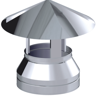 Dinak DW Design Twin Wall Flue Raincap Stainless Steel