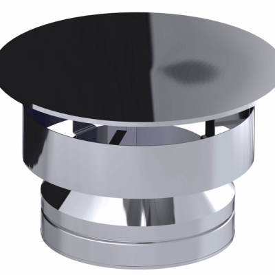 Dinak DW Design Twin Wall Weathering Cap With Mesh And Inspection Door Stainless Steel