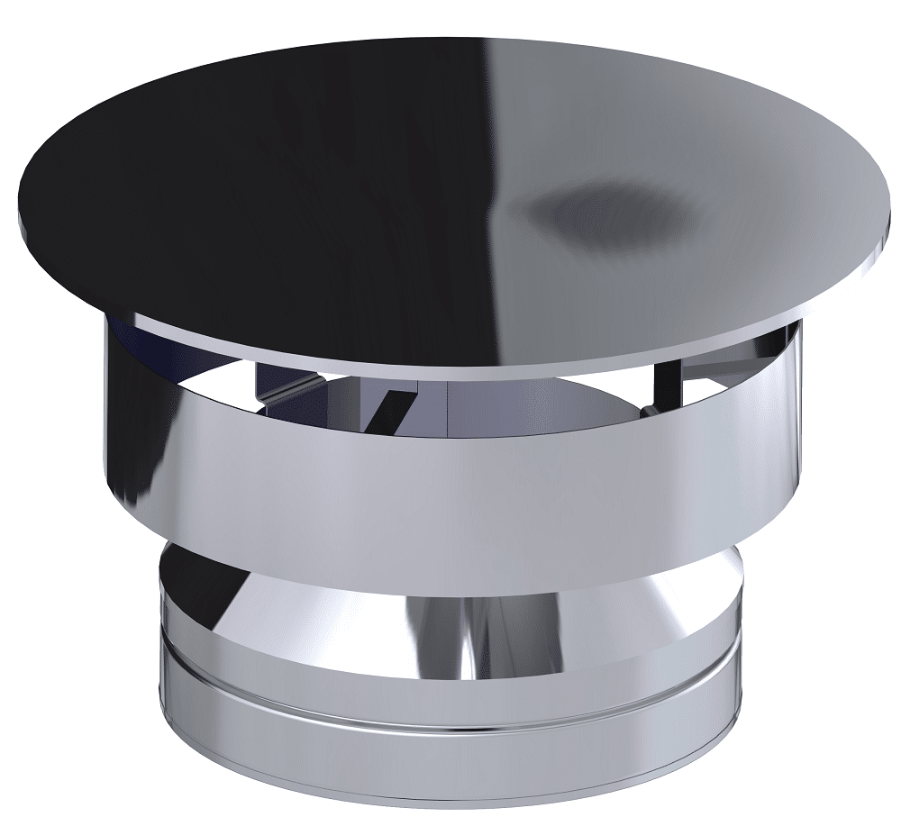 Dinak DW Design Twin Wall Weathering Cap With Mesh And Inspection Door Stainless Steel