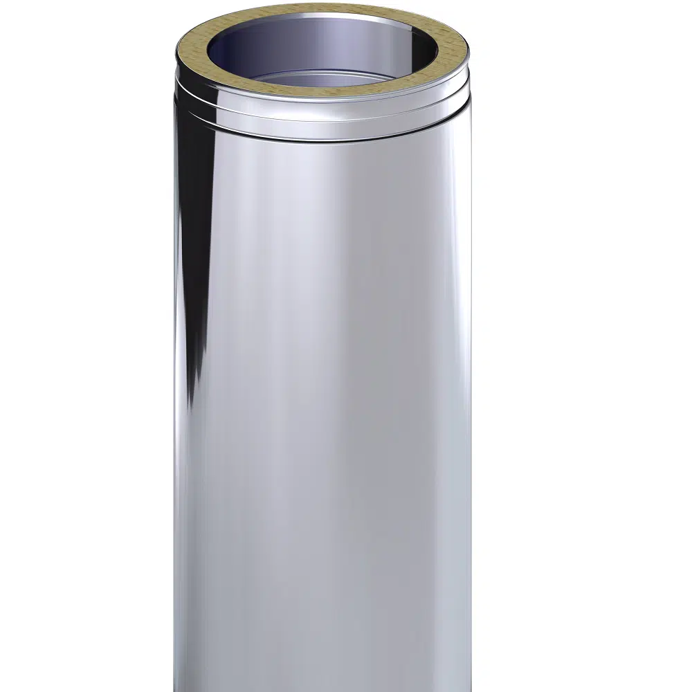 Dinak DW Design Twin Wall Flue Straight Length 460mm Stainless Steel