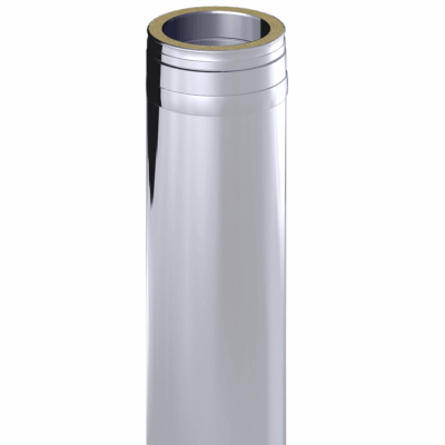 Dinak DW Design Twin Wall Flue Short Adjustable Length 360-580mm Stainless Steel
