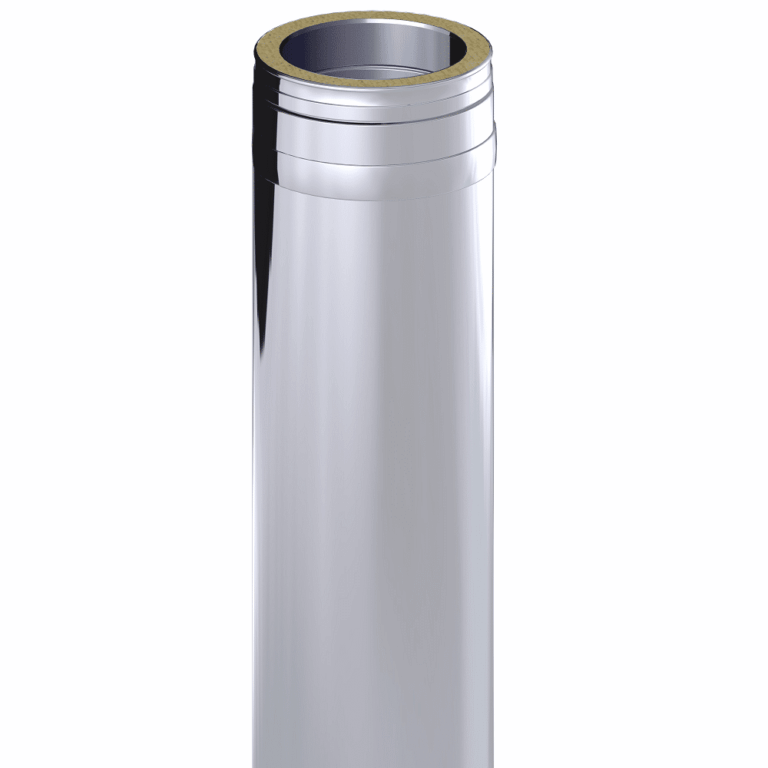 Dinak DW Design Twin Wall Flue Short Adjustable Length 360-580mm Stainless Steel
