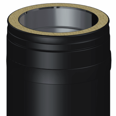 Dinak DW Design Twin Wall Flue Short Adjustable Length 360-580mm Black