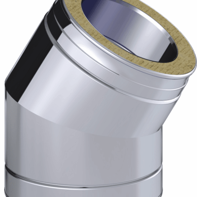 Dinak DW Design Twin Wall Flue 30 Degree Elbow Stainless Steel