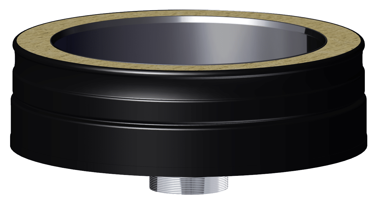 Dinak DW Design Twin Wall Flue Soot Collector With Drain