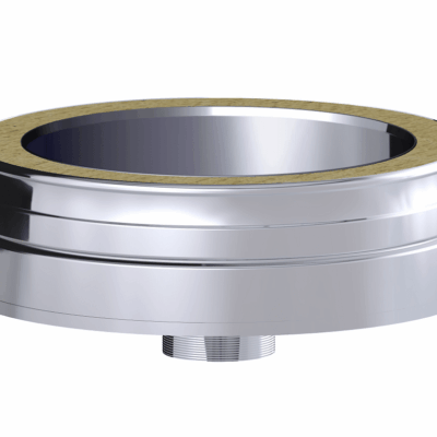 Dinak DW Design Twin Wall Flue Soot Collector With Drain Stainless Steel