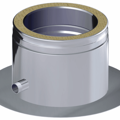 Dinak DW Design Twin Wall Base Plate With Drain Stainless Steel