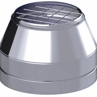 Dinak DW Design Twin Wall Open Terminal With Mesh Stainless Steel