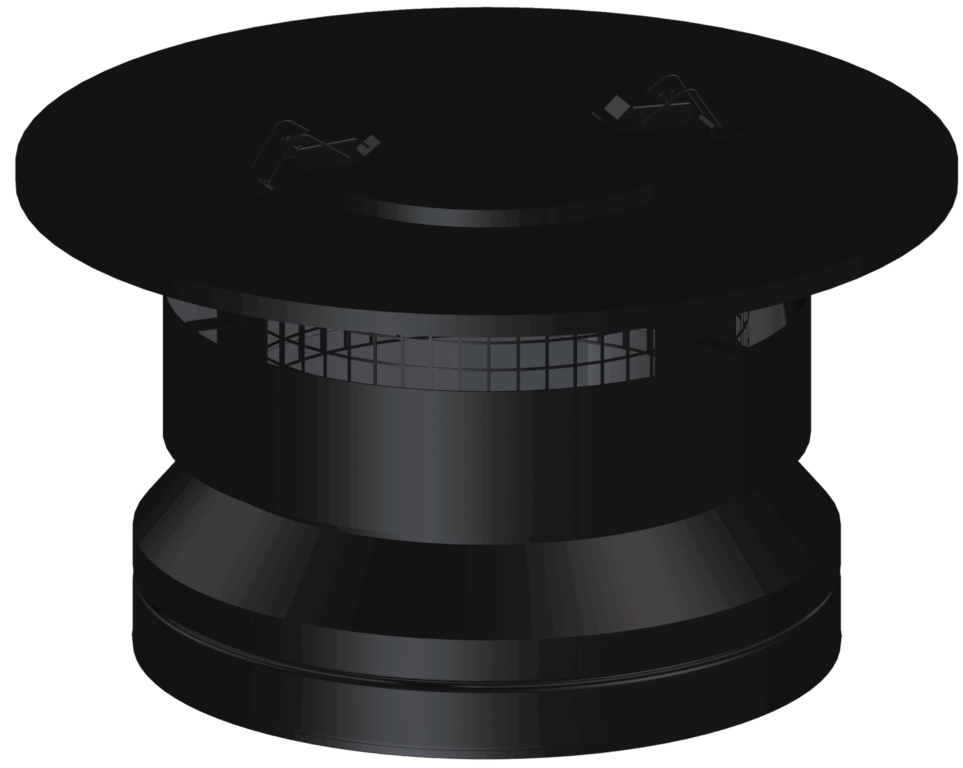 Dinak DW Design Twin Wall Weathering Cap With Mesh And Inspection Door