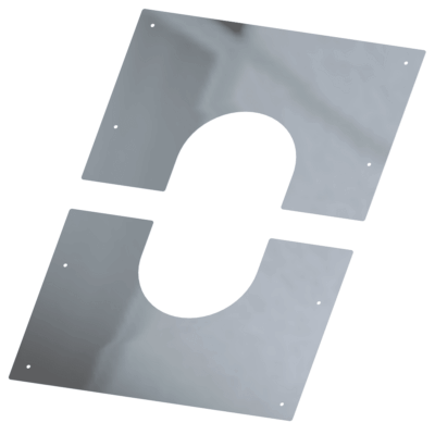 Dinak DW Design Twin Wall Square Wall Finishing Plate 30/45 Degree Stainless Steel