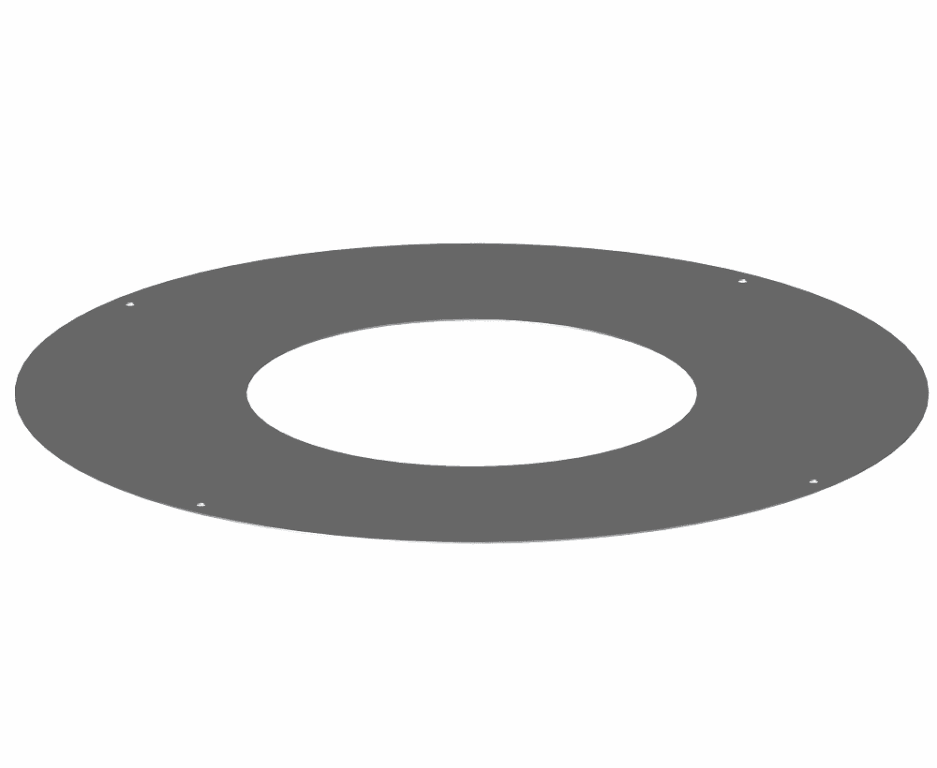 Dinak DW Design Twin Wall Rounded Finishing Plate Stainless Steel