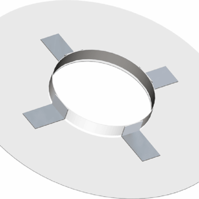 Dinak DW Design Twin Wall Flat Finishing Plate With Magnets Stainless Steel