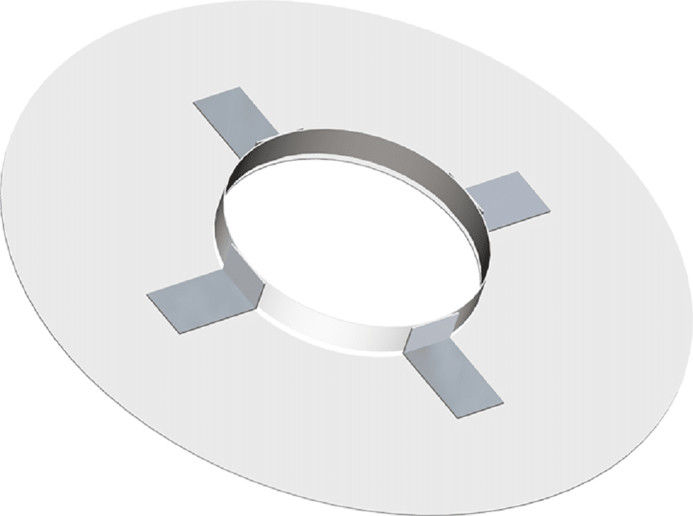 Dinak DW Design Twin Wall Flat Finishing Plate With Magnets Stainless Steel