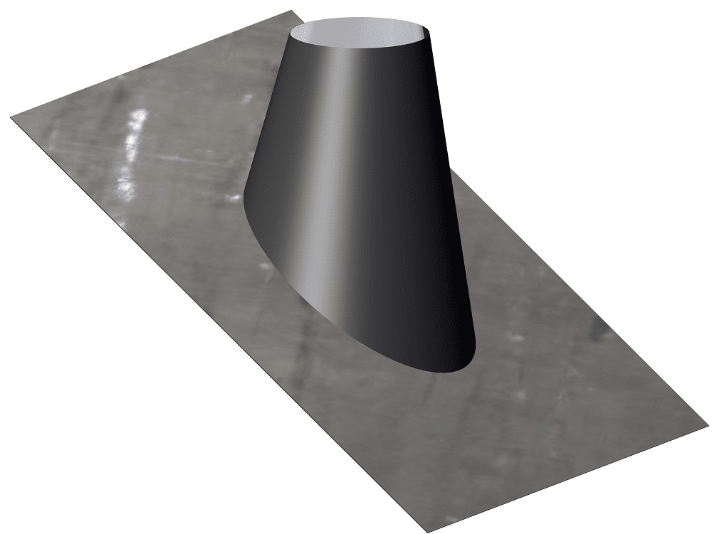 Dinak DW Design Twin Wall Adjustable Flashing 30/45 Degree Black