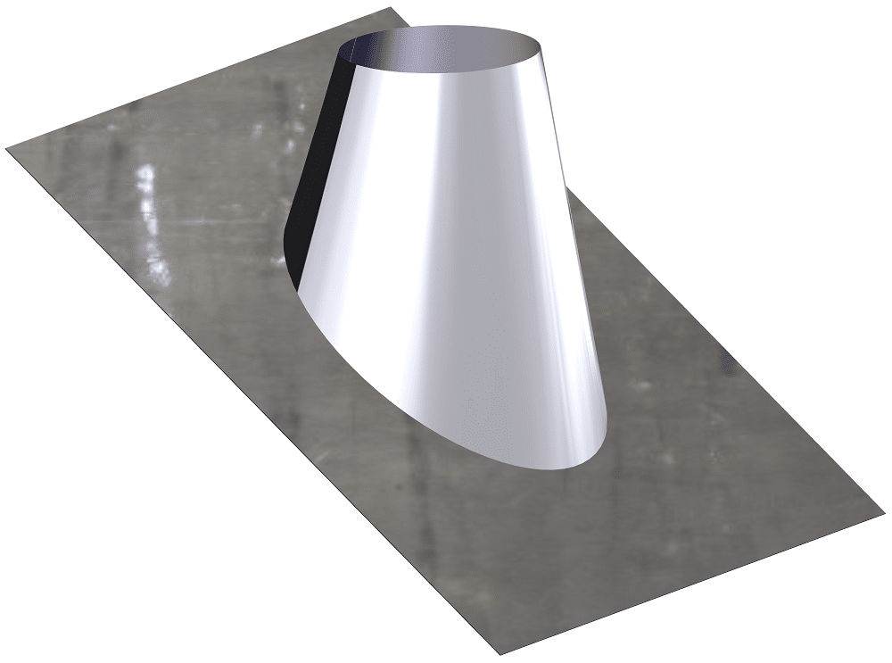 Dinak DW Design Twin Wall Adjustable Flashing 30/45 Degree Stainless Steel