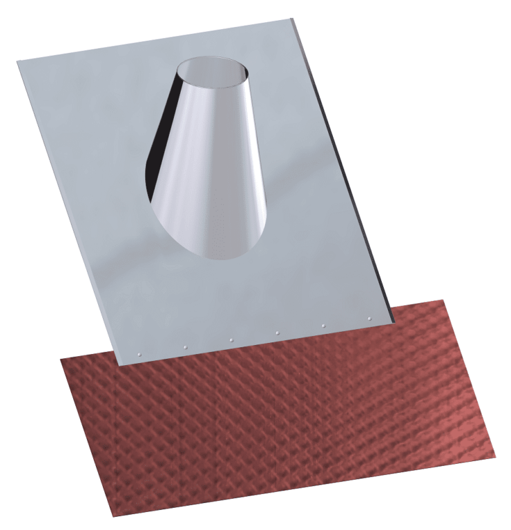 Dinak DW Design Twin Wall Terminal 30/45 Degree For Tiled Roofs Stainless Steel