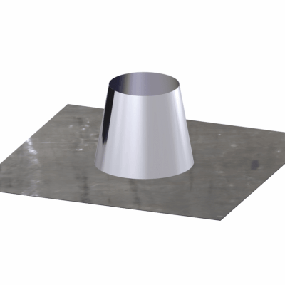Dinak DW Design Twin Wall Flat Flashing H200 Lead Base Stainless Steel