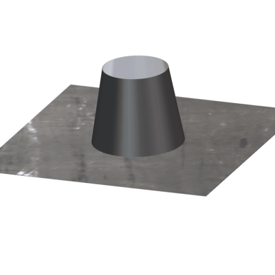 Dinak DW Design Twin Wall Flat Flashing H200 Lead Base