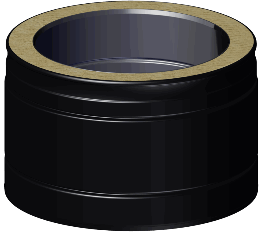 Dinak DW Design Twin Wall Flue Straight Length 95mm Back