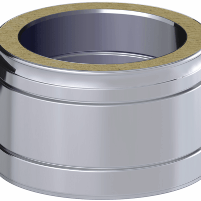 Dinak DW Design Twin Wall Flue Extra Short Adjustable Length 280-420mm Stainless Steel