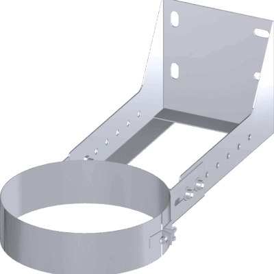 Dinak DW Design Twin Wall Flat Cuttable Short Wall Support 100-250mm Stainless Steel