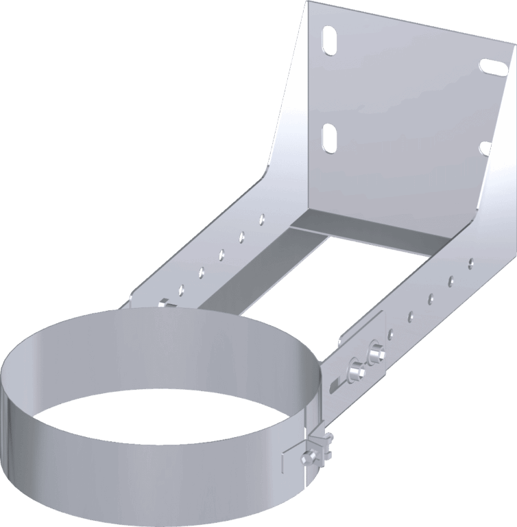 Dinak DW Design Twin Wall Flat Cuttable Short Wall Support 100-250mm Stainless Steel