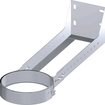 Dinak DW Design Twin Wall Cuttable Long Wall Support 250-430mm Stainless Steel