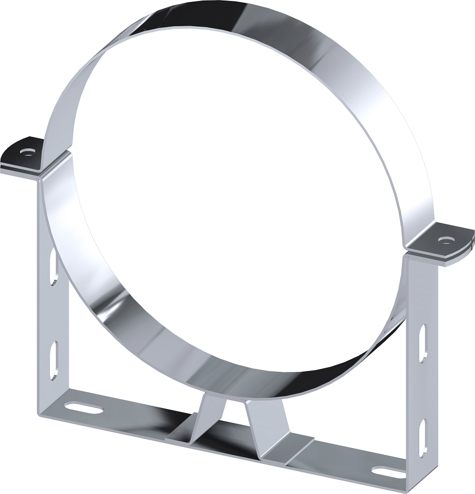 Dinak DW Design Twin Wall Flat Wall Mounting For Profiles Stainless Steel