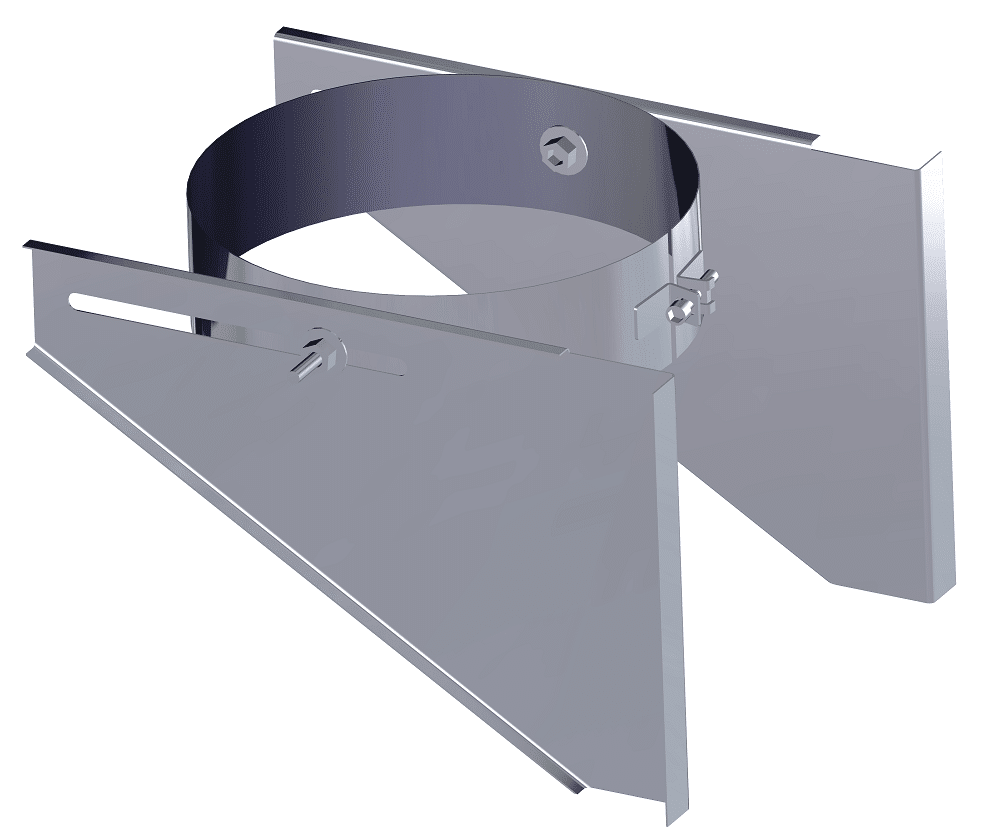 Dinak DW Design Twin Wall Retrofit Base Support Stainless Steel