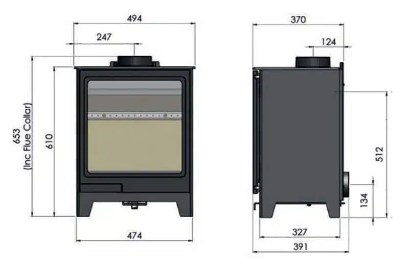 Hunter Allure 5 Woodburning Stove - Image 5