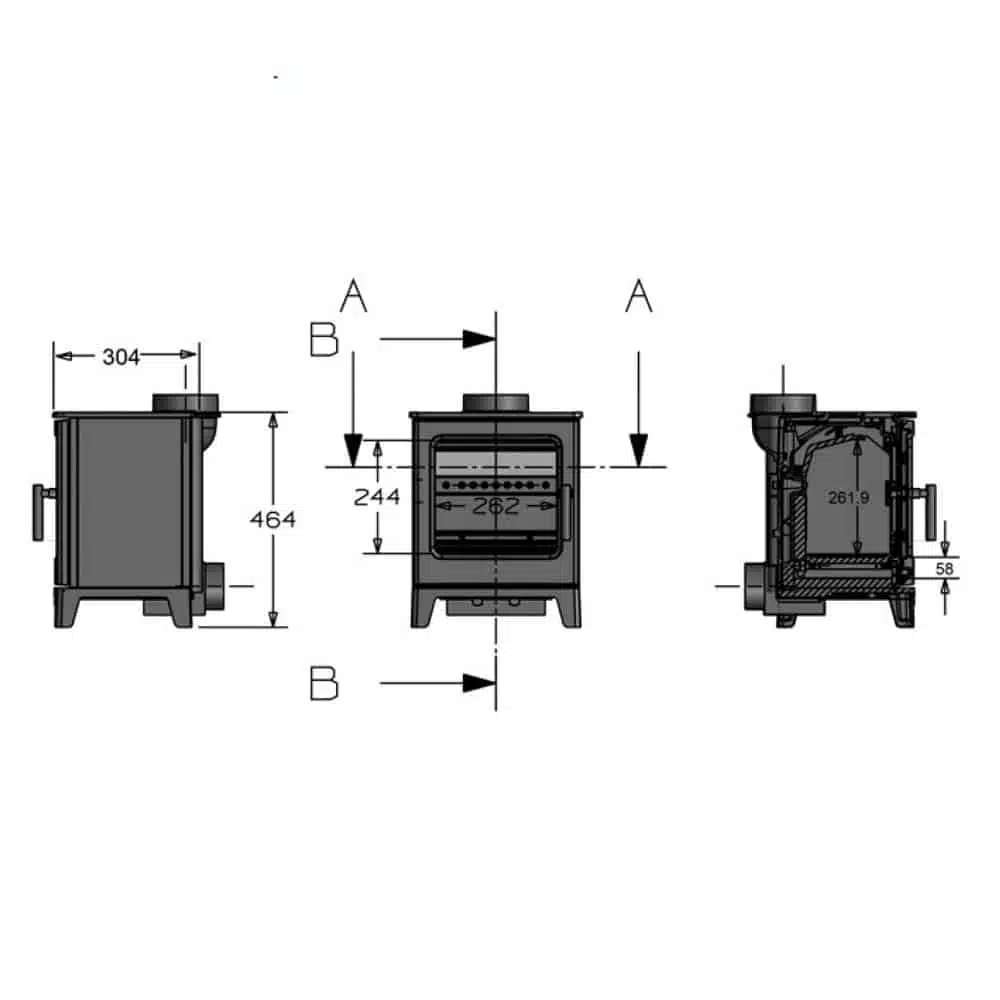 Amiya Ecoflame 3 Woodburner Stove With Schiedel Fitting Kit - Image 2