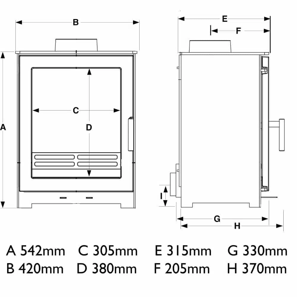 Portway Arundel Deluxe Freestanding Multifuel Stove - Image 3