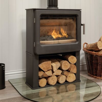 Mendip Ashcott Wide Logstore SE Woodburning Stove