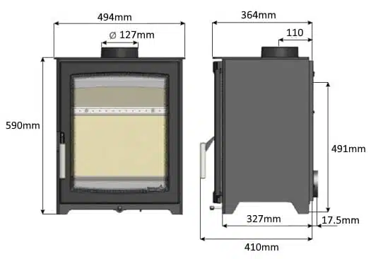 Parkray Aspect 5 Eco Woodburning/Multifuel Stove - Image 4
