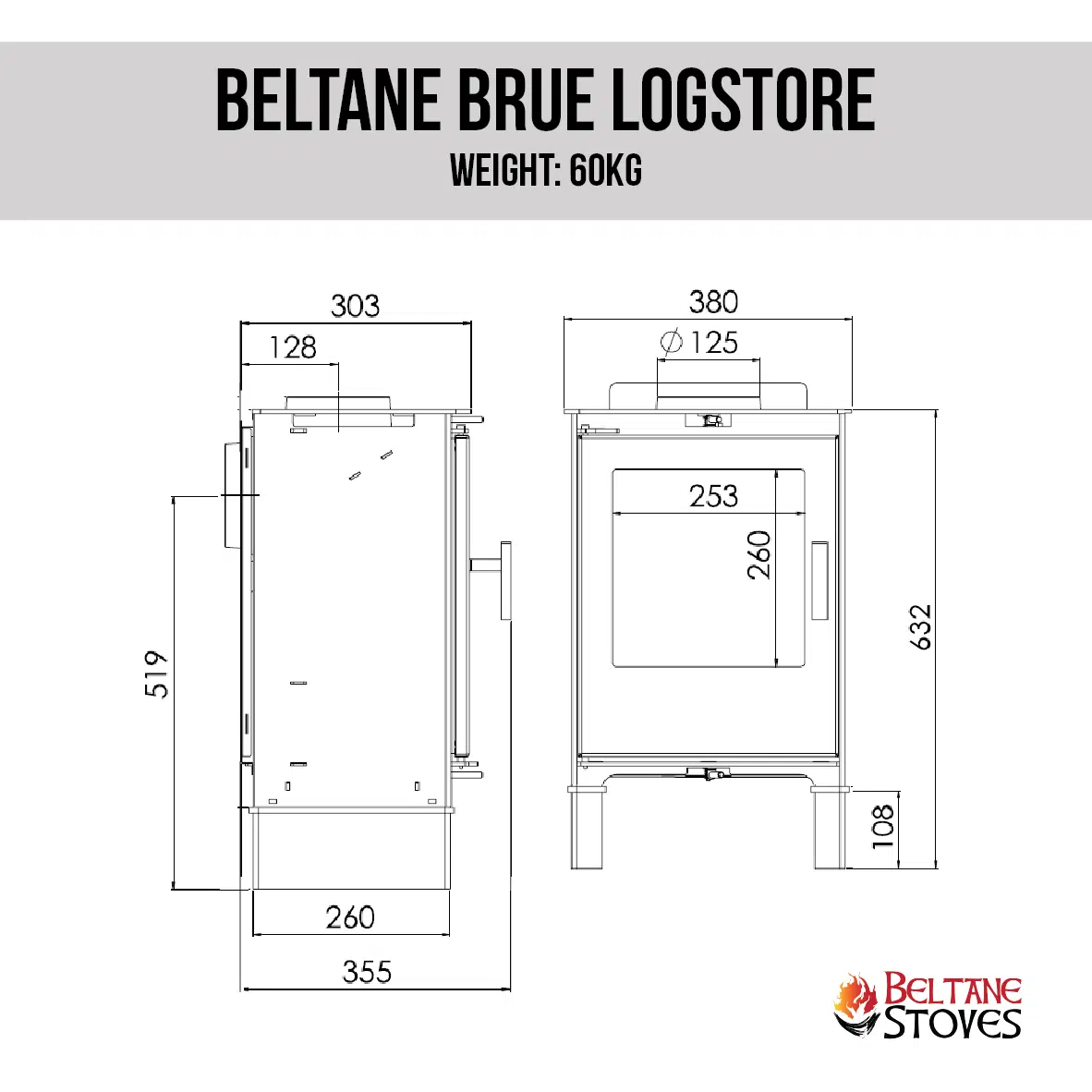 Beltane Brue SE with Logstore Multifuel Stove - Image 3