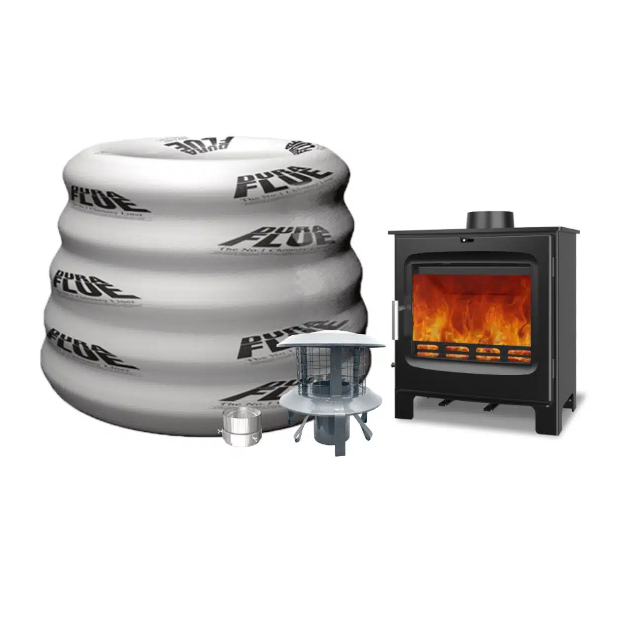 Woodford Chadwick 5 with 10m of 316 5 Inch Dura Flue Pack