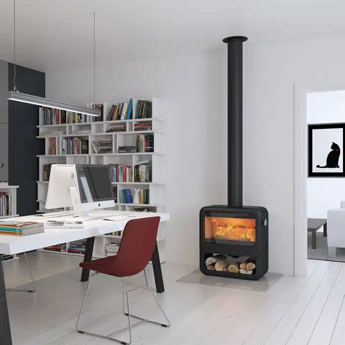 Dovre Rock 500 with Wood Box Woodburning Stove