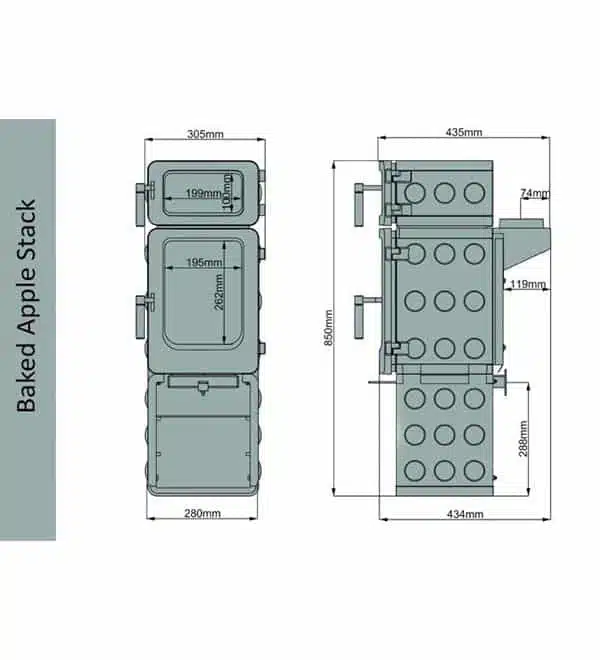 Ekol Apple Pie Baked Stack Ecodesign Multifuel - Image 3