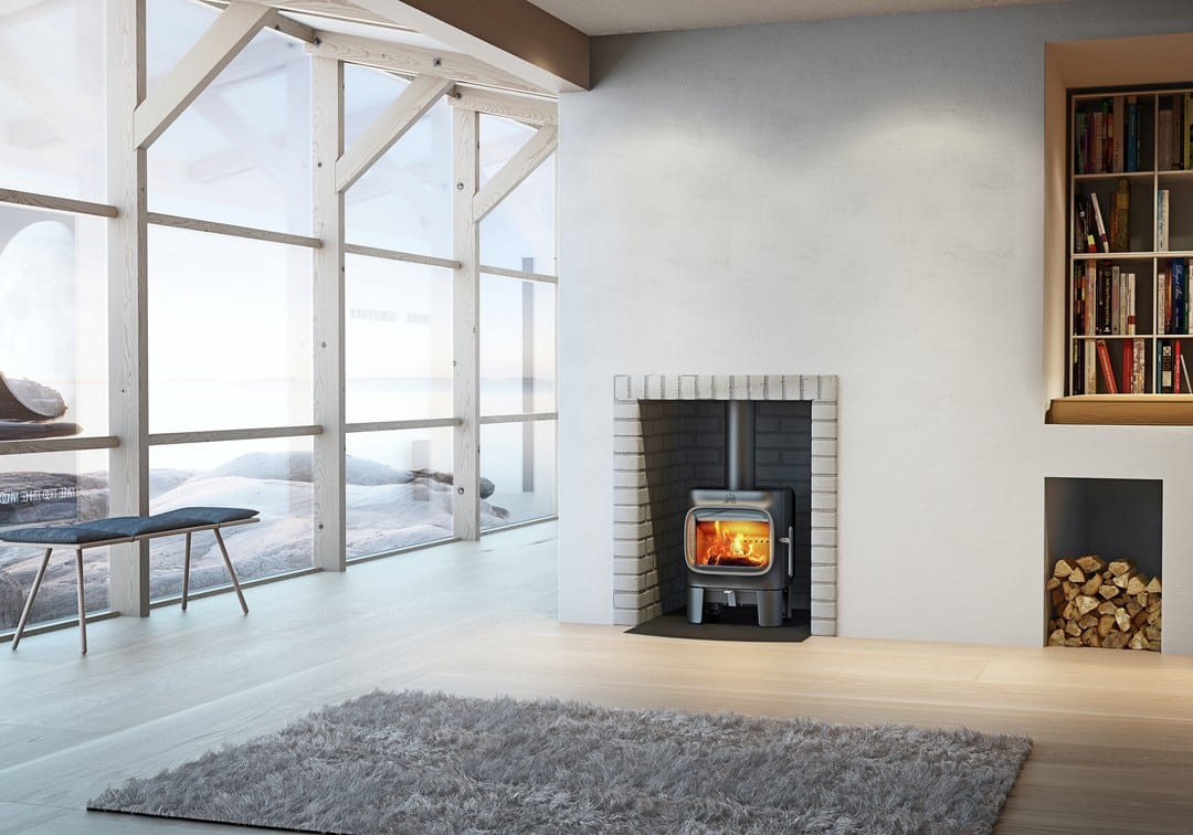 Jotul F105 Woodburner Black With Short Legs