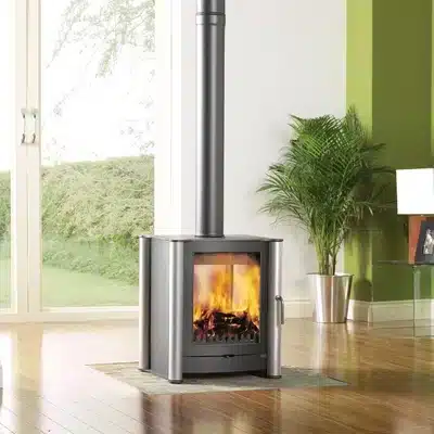 Firebelly FB1 Double-Sided Woodburning/Multifuel Stove Stainless Legs - Image 2