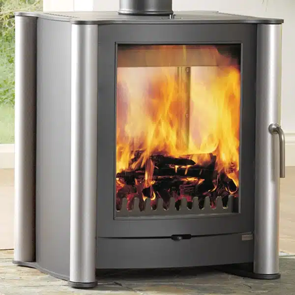Firebelly FB1 Double-Sided Woodburning/Multifuel Stove Stainless Legs